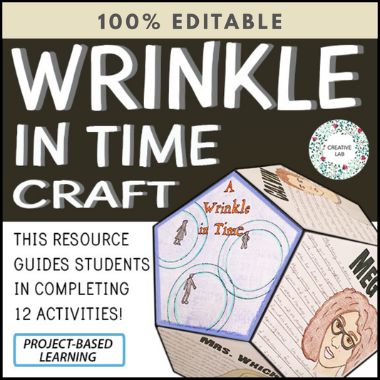 A Wrinkle in Time - Novel Study Project Craft - 100% Editable