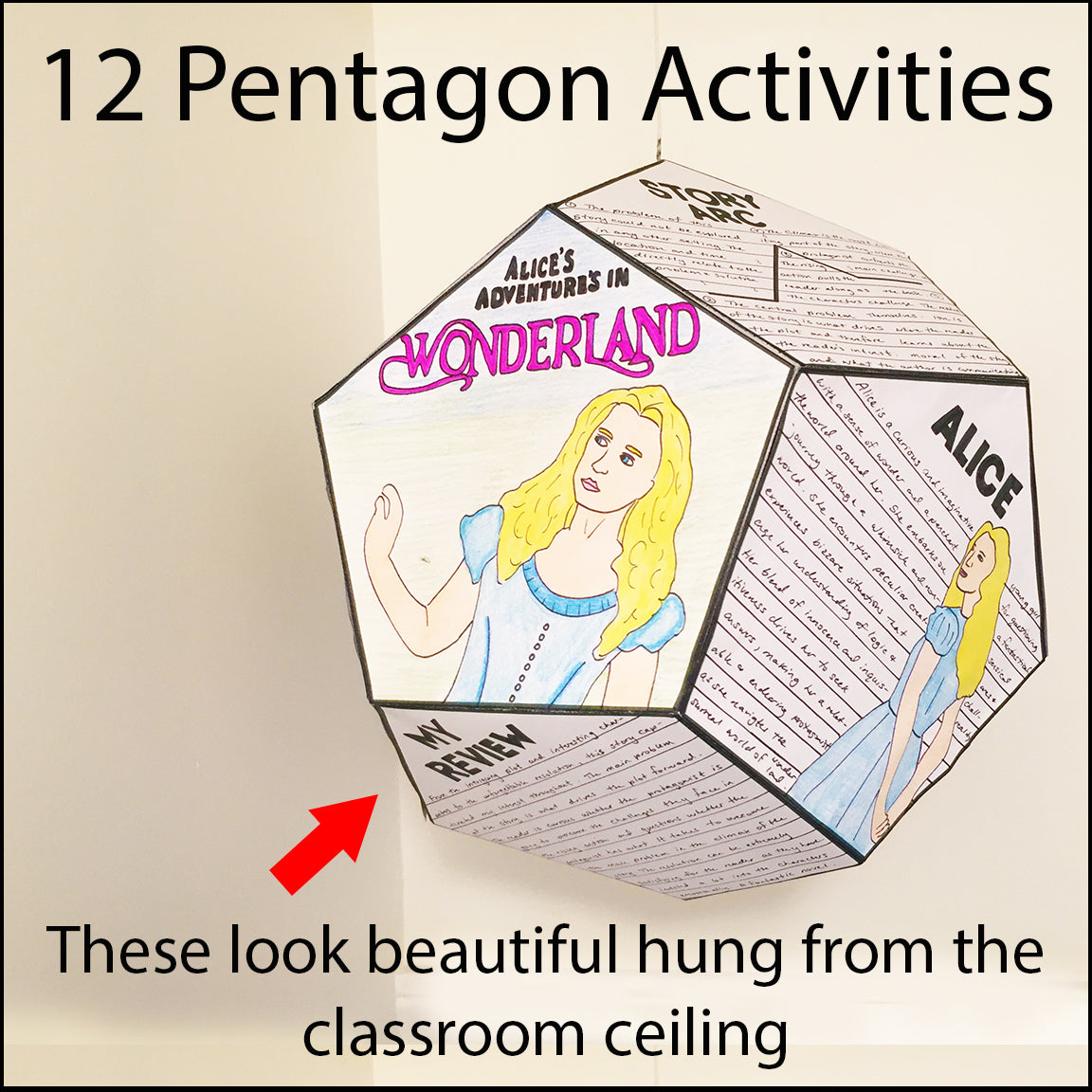 Alice in Wonderland - Novel Study Project Craft - PBL