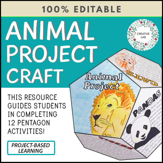 Animal Research Project Craft - 100% Editable