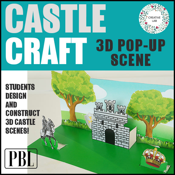 Build a Castle Pop Up Art Activity Craft - Primary 2nd Grade