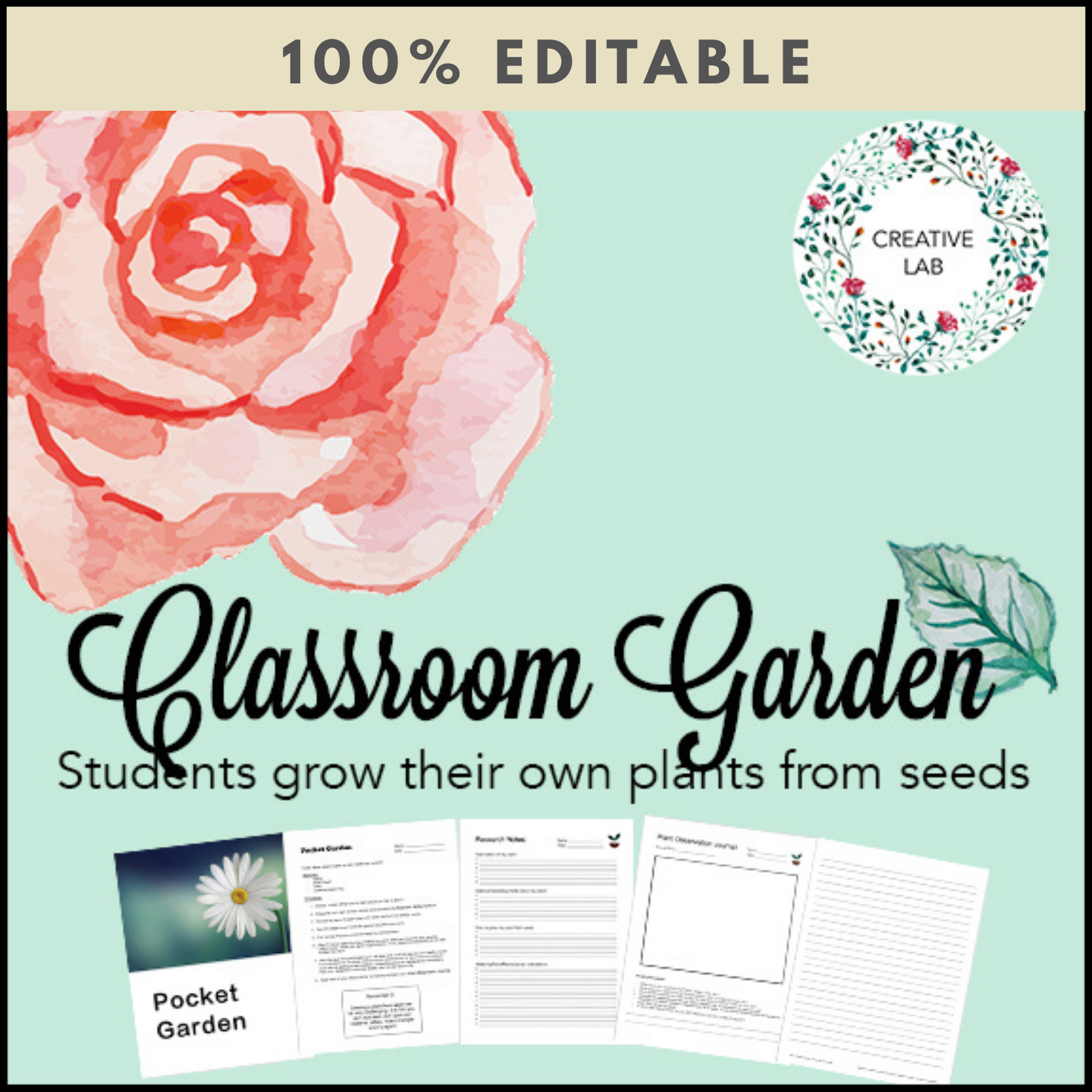 Classroom Garden - Garden Based Learning - 100% Editable