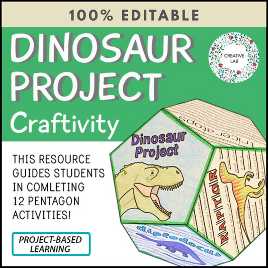 Dinosaur Project Craft Activity - 100% Editable