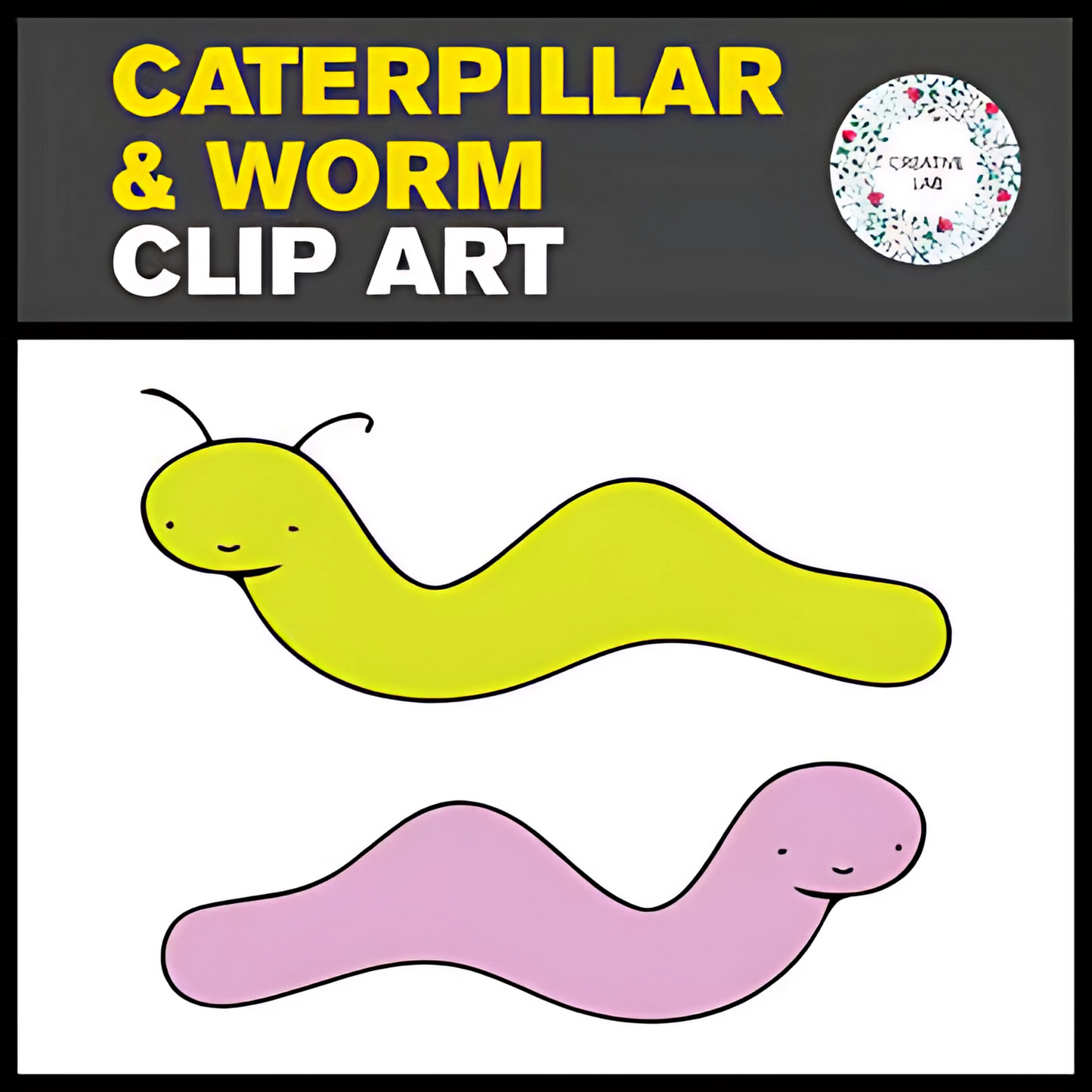 FREE - Spring Clip Art - Worms & Caterpillars