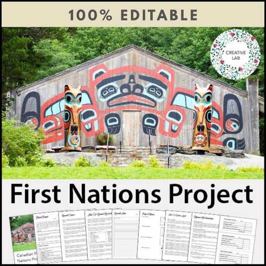 Canada's First Nations Research Project - 100% Editable