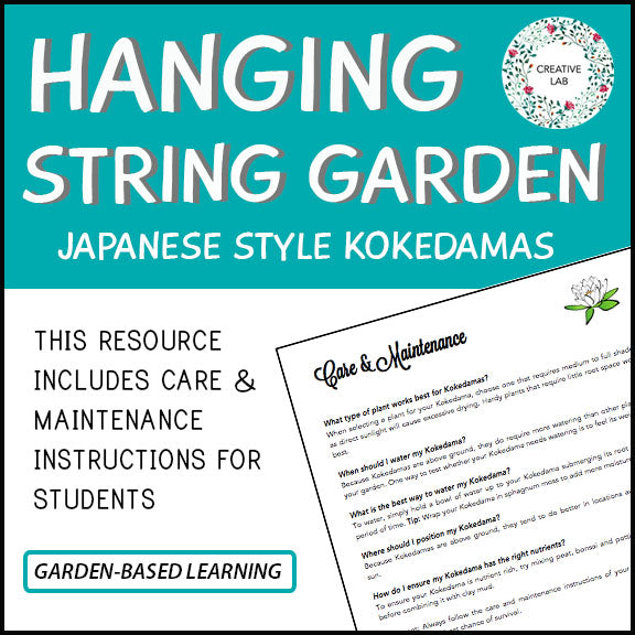 Free Spring Gardening Activity - Kokedamas