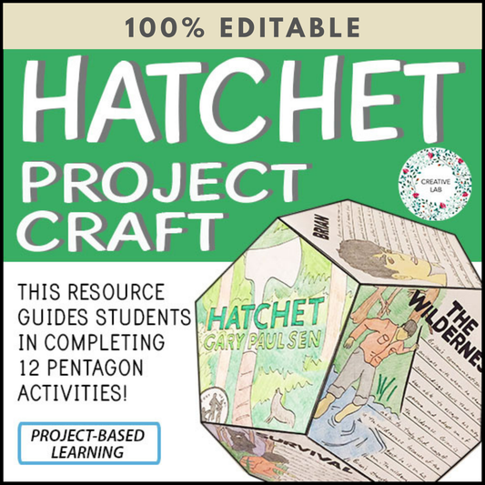 Hatchet - Book Novel Study Project Craft - 100% Editable