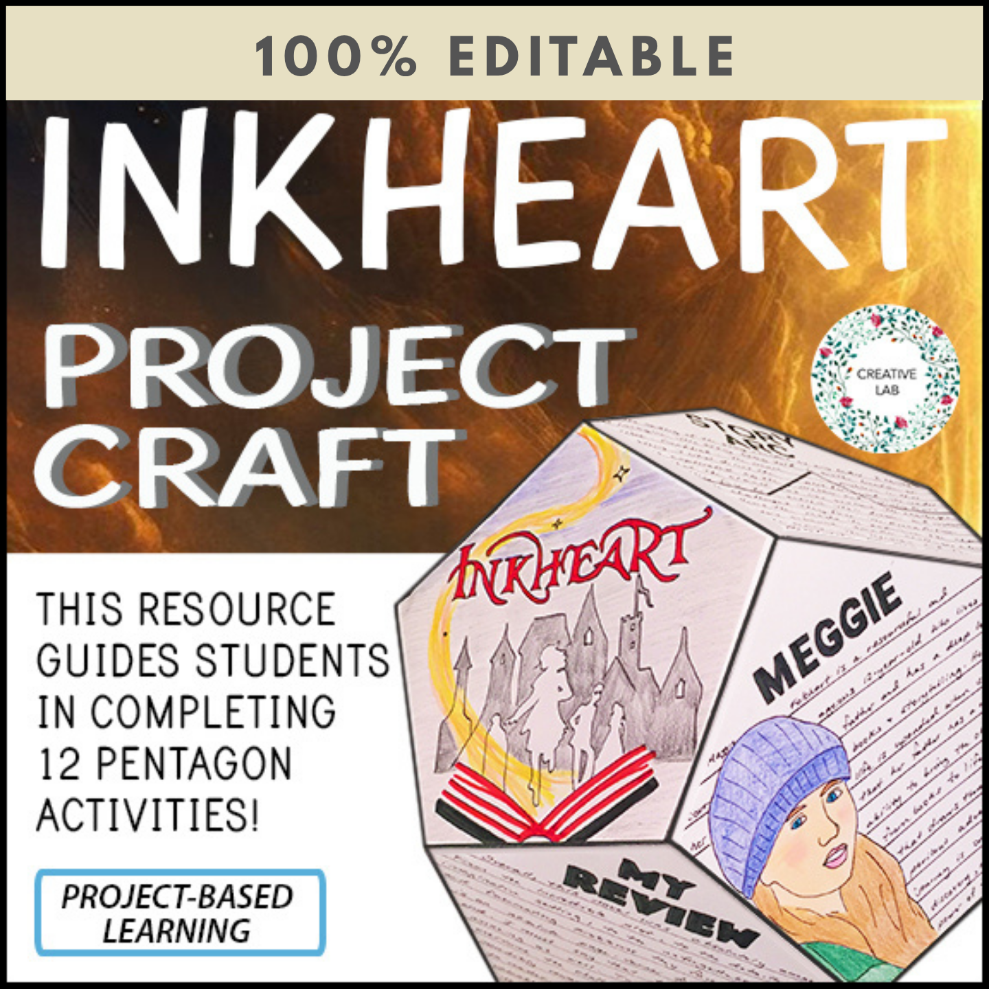 Inkheart - Novel Study Project Craft - 100% Editable