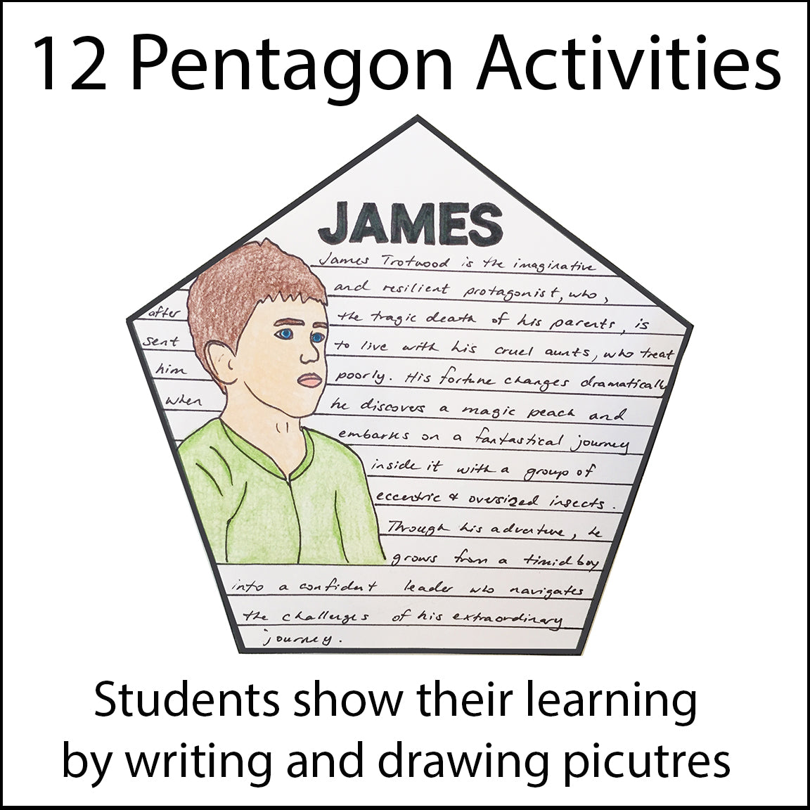 James and the Giant Peach - Novel Study Project Craft - 100% Editable