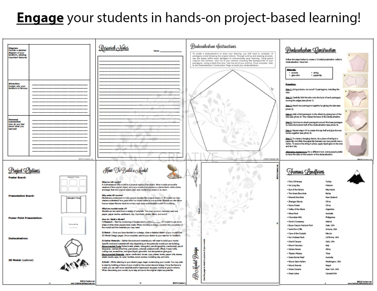 Landforms Research Project - 100% Editable