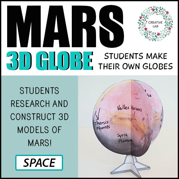 Mars 3D Globe Map Research Project