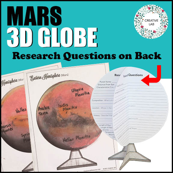 Mars 3D Globe Map Research Project