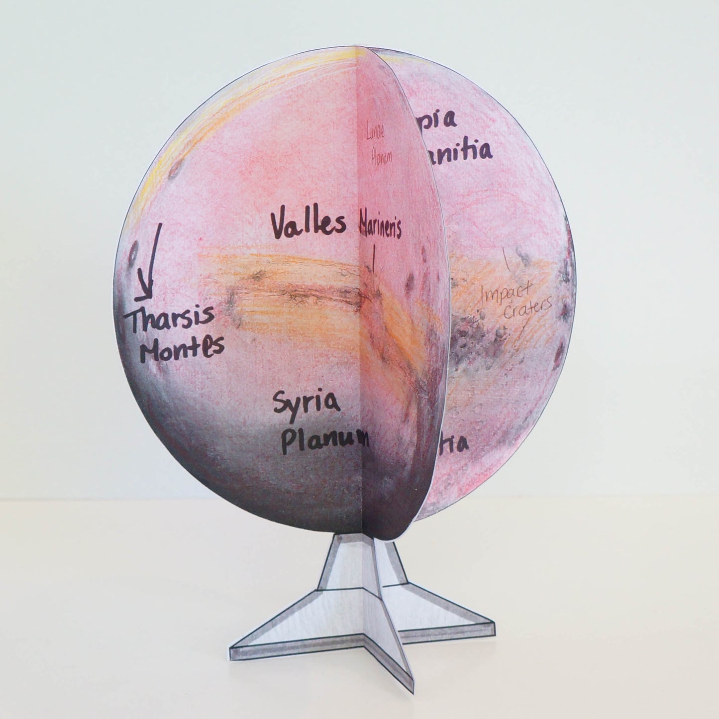 Mars 3D Globe Map Research Project