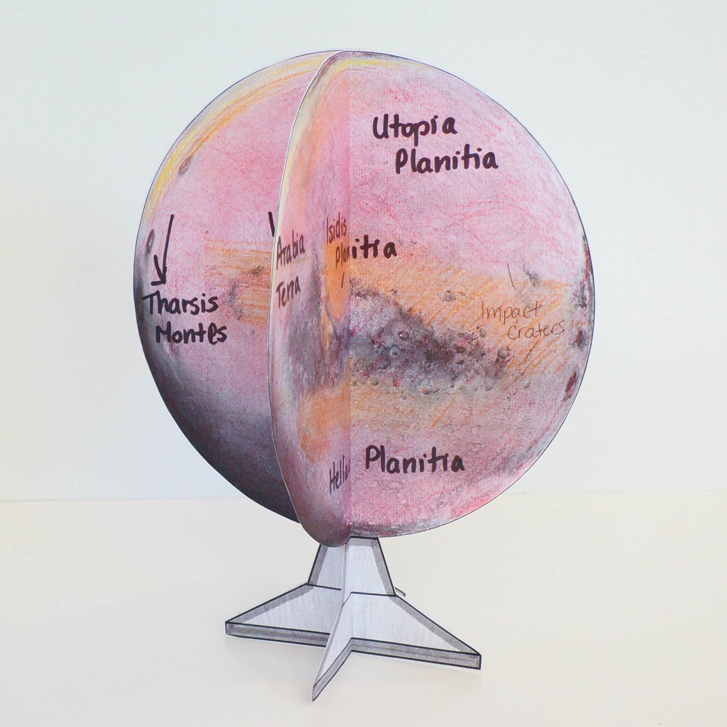 Mars 3D Globe Map Research Project