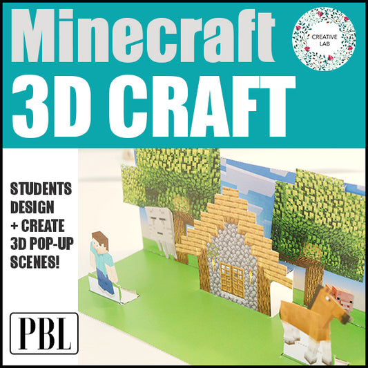 Minecraft Art Pop Up House Craftivity