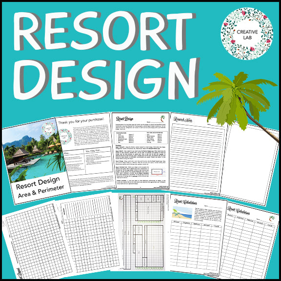 Vacation Resort Design - Area & Perimeter - 100% Editable