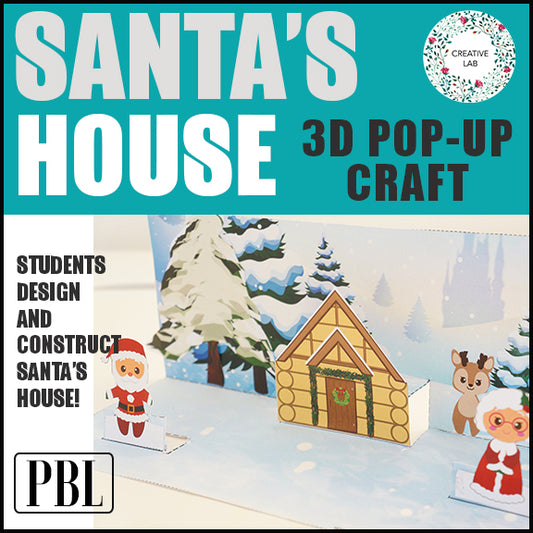 Santa's House Scene 3D Craftivity
