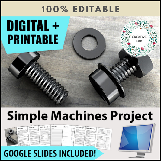 Simple Machines Research Project - 100% Editable