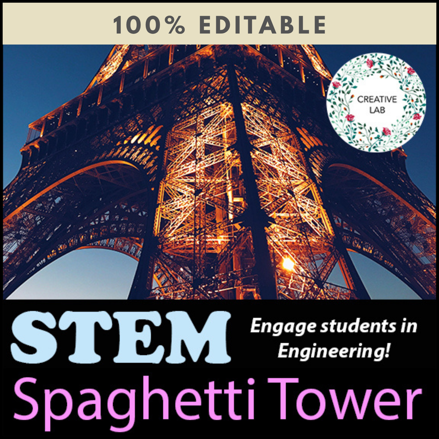 Engineering Design Challenge - Spaghetti Tower - 100% Editable