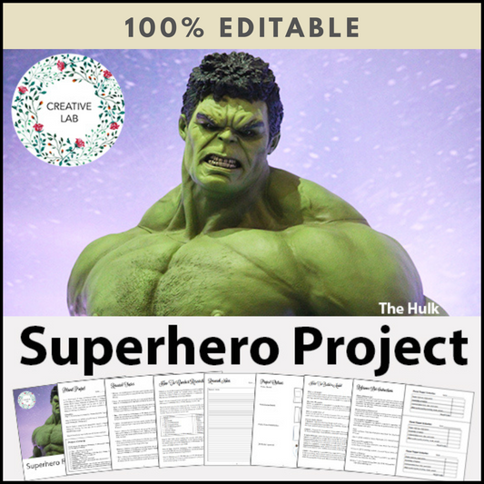 Superhero Research Project - 100% Editable
