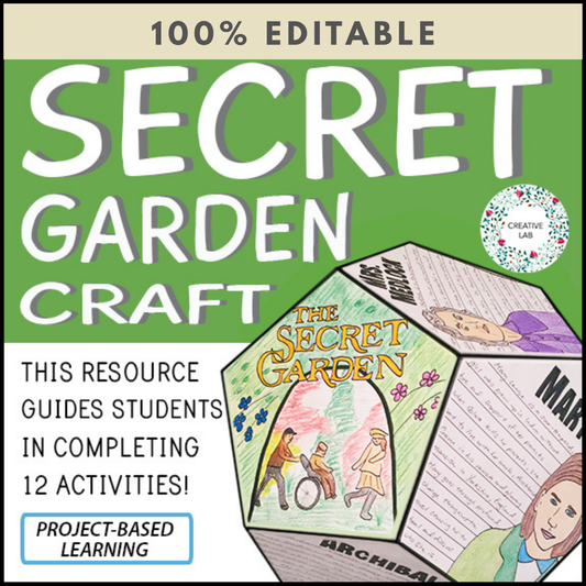 The Secret Garden - Novel Study Project Craft - 100% Editable
