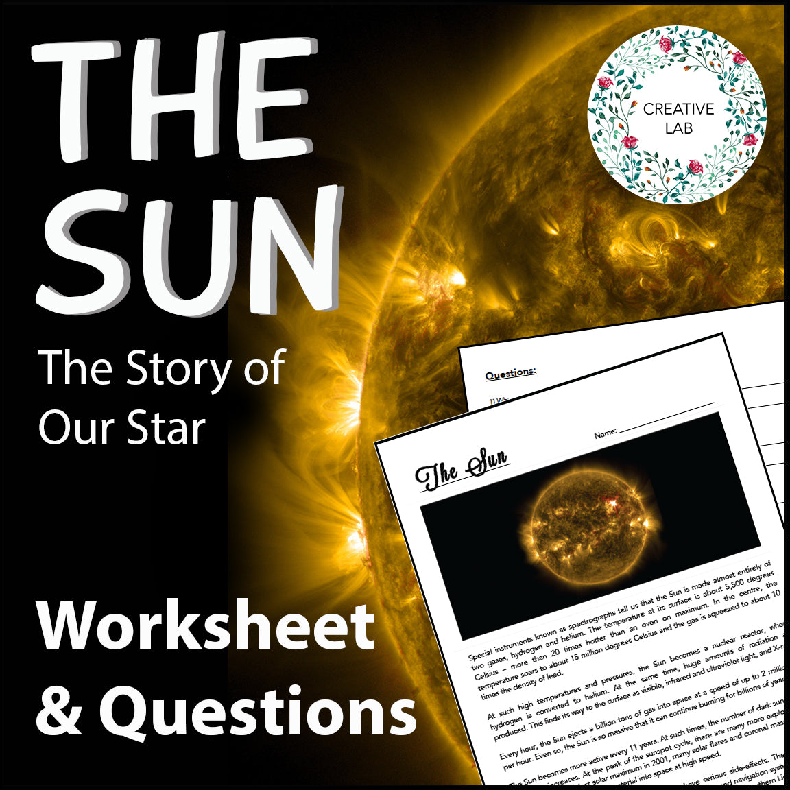 The Sun - Worksheet & Questions