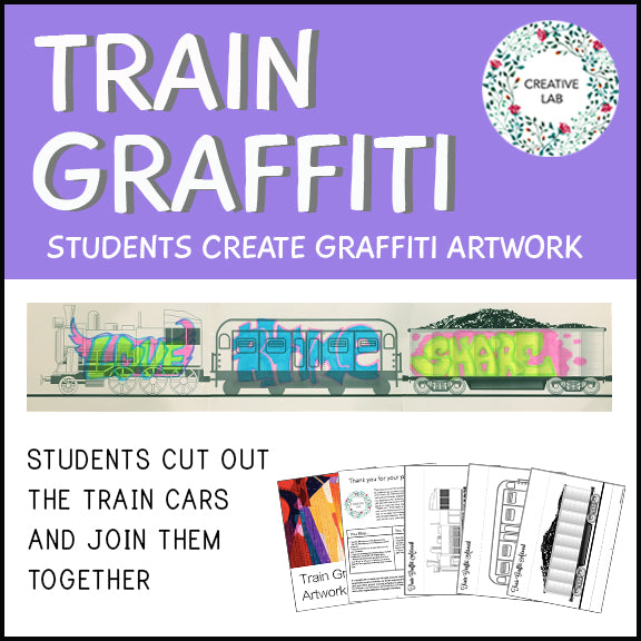 Coloring Pages Worksheets - Train Graffiti