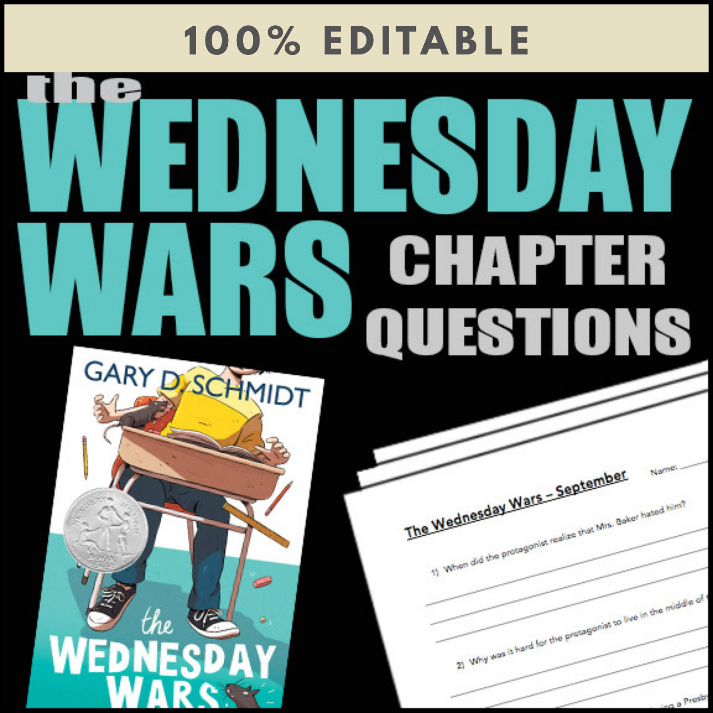 The Wednesday Wars - Chapter Comprehension Questions & Answers - 100% Editable