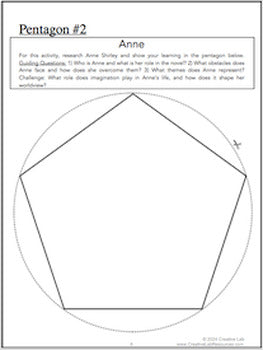 Anne of Green Gables - Novel Study Project Craft - 100% Editable