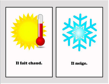 Free French Weather - Vocabulary Worksheet & Visuals