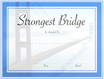 Popsicle Stick Bridge Contest - STEM