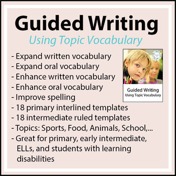 ESL - ELL - Writing Worksheets