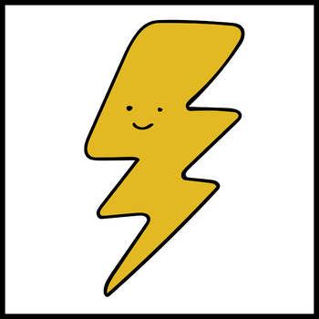 FREEBIE - Smiling Lightning Bolt clip art - 6 images