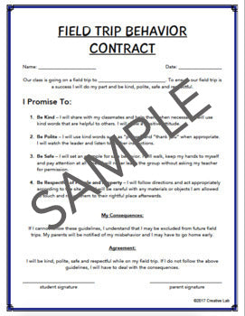 Field Trip Behavior Contract