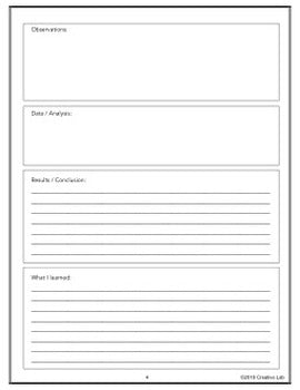 Scientific Method Lab Report - Student Template - 100% Editable