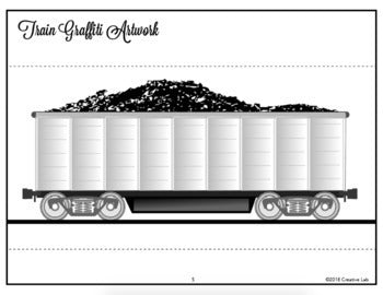 Coloring Pages Worksheets - Train Graffiti