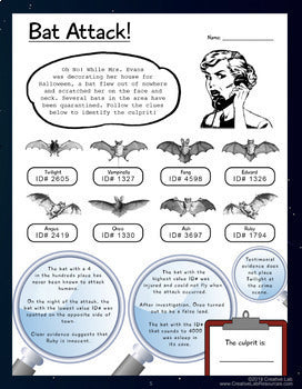 Halloween Place Value - Math Mystery Worksheets