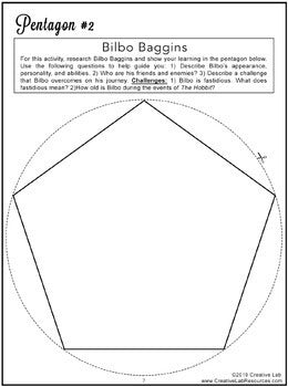 The Hobbit - Novel Study Project Craft - 100% Editable