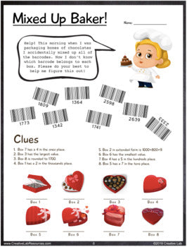 Valentines Day Math Mysteries