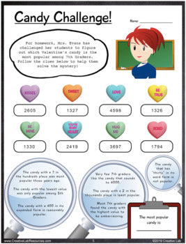 Valentines Day Math Mysteries