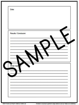 Science Lab Report - 100% Editable