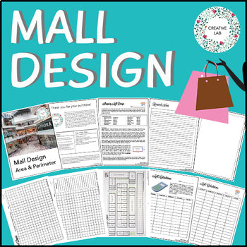 Shopping Mall Design - Area & Perimeter - 100% Editable