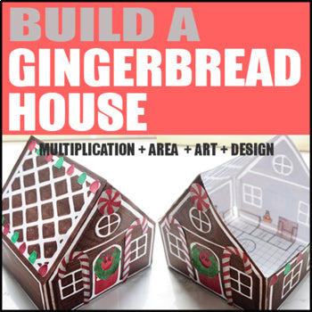Build a Gingerbread House - Christmas Math Area
