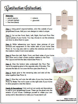 Build a Gingerbread House - Christmas Math Area