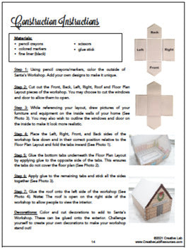 Build SANTA'S WORKSHOP - Christmas Numeracy - Area