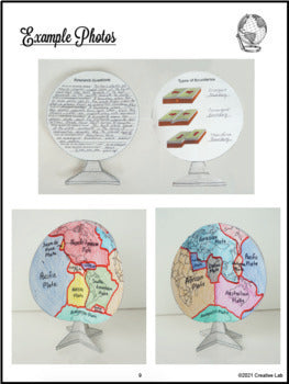 Tectonic Plates Globe - 3D World Map Model - 100% Editable