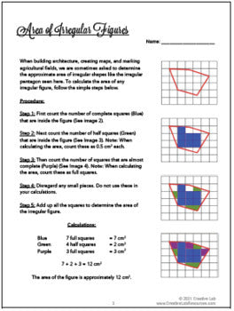 Area of Irregular Shapes / Figures - Geometry Practice Worksheets