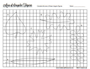 Area of Irregular Shapes / Figures - Geometry Practice Worksheets