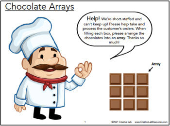 Chocolate Arrays - Single Digit Multiplication - PBL