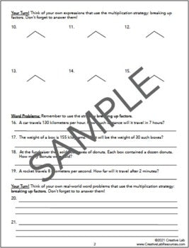 Multi-Digit Multiplication Strategies - Breaking Up Factors