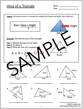 Area of Triangles - Lesson & Practice Questions